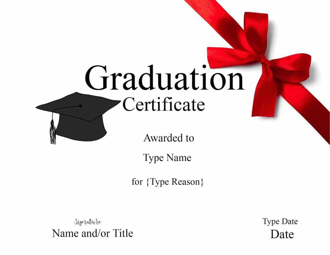 Graduation Gift Certificate Template Free Templates Pertaining To Graduation Gift Certificate Template Free