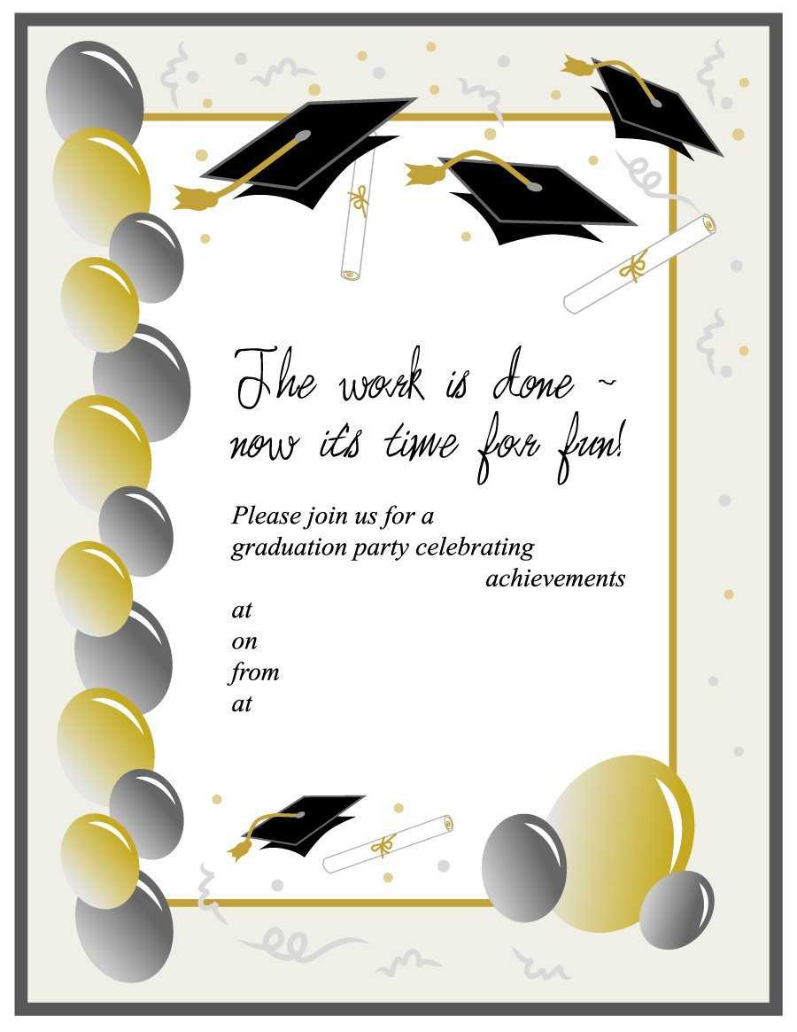 Graduation Invitation Template Word - Zohre.horizonconsulting.co Inside Free Graduation Invitation Templates For Word