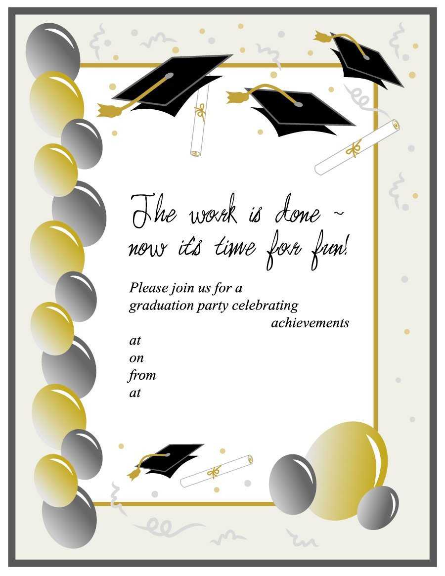 Graduation Invite Templates – Mahre.horizonconsulting.co Throughout Graduation Invitation Templates Microsoft Word