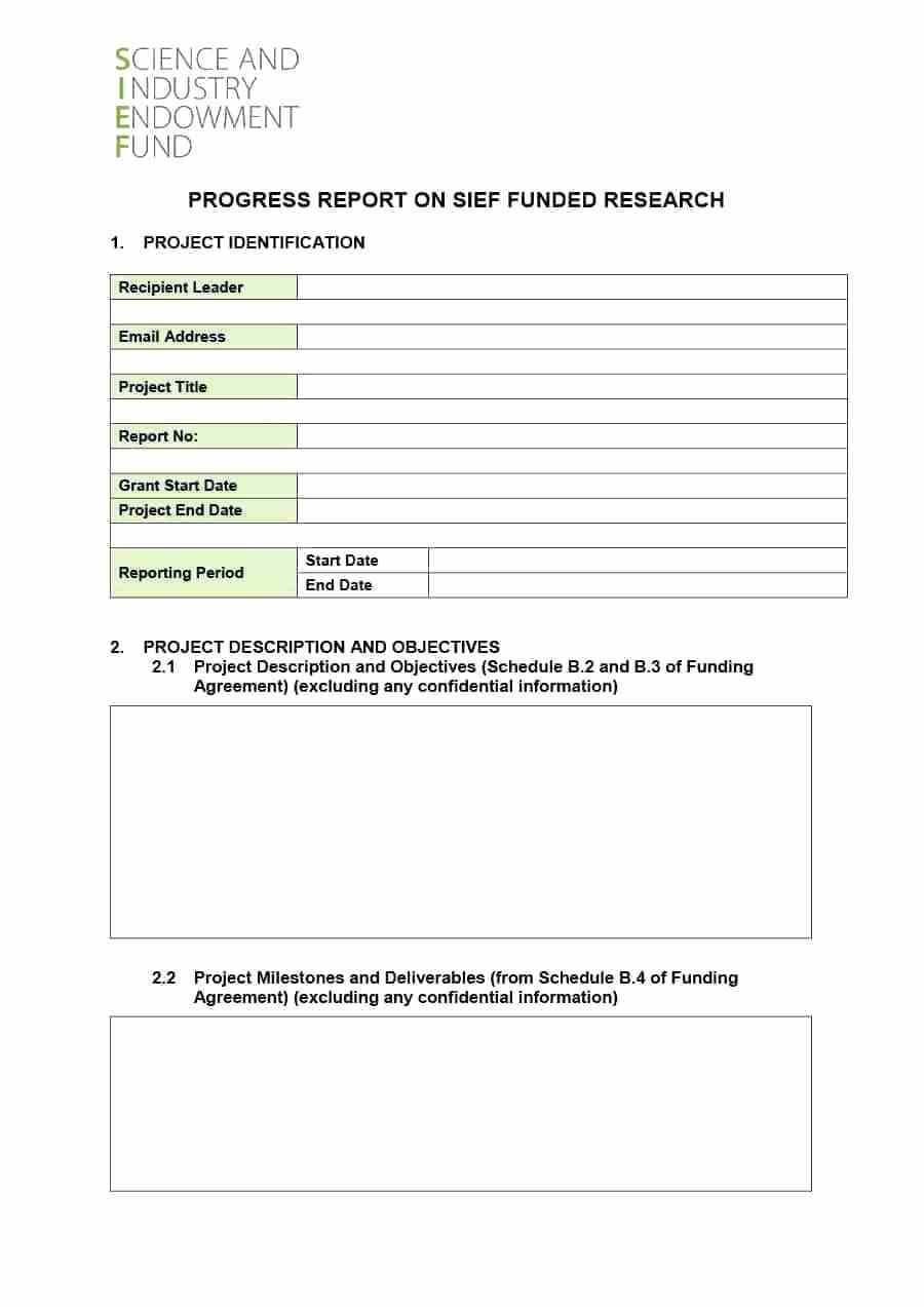 Grant Acquittal Report Template Final Example Progress Within Funding Report Template