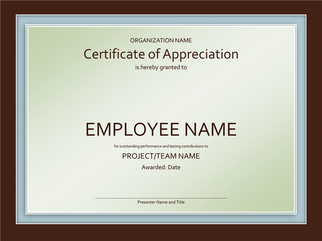 Great Job New Award Certificates Template Inside Employee Anniversary Certificate Template