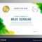 Green Certificate – Mahre.horizonconsulting.co For Green Belt Certificate Template