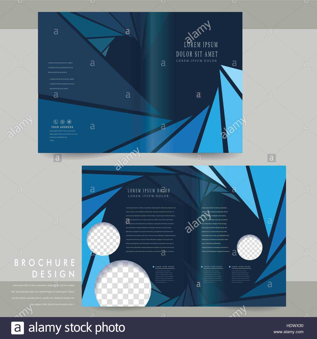 Half Fold Brochure Stock Photos & Half Fold Brochure Stock Throughout Half Page Brochure Template