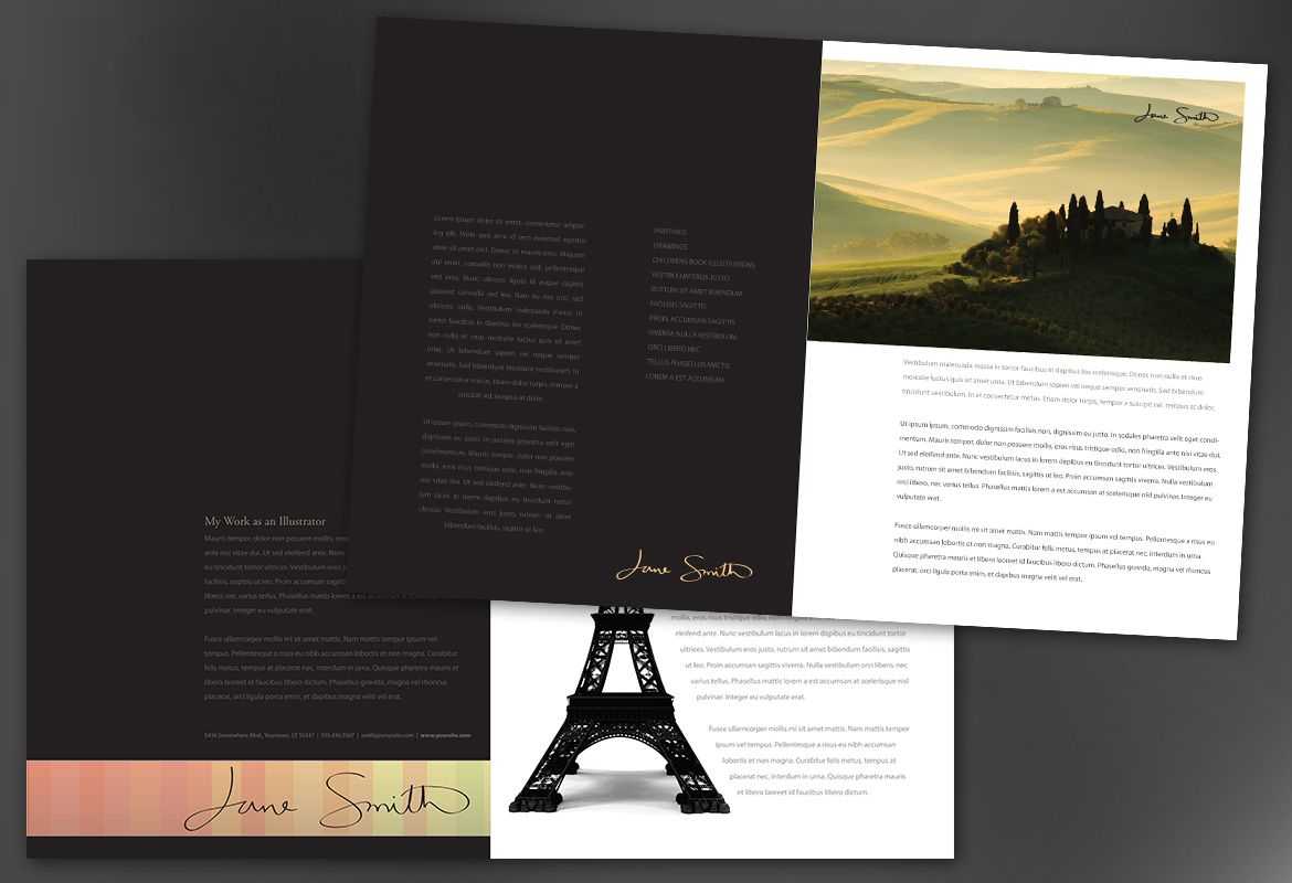 Half Fold Brochure Template For Design For Illustrator In Half Page Brochure Template