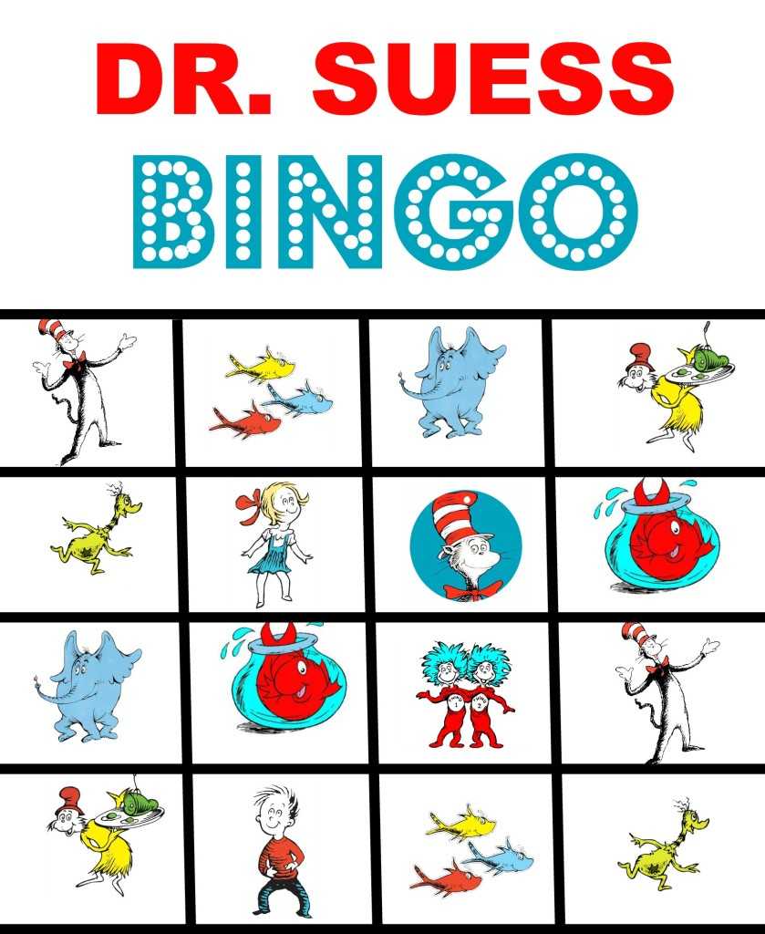 Happy Birthday Dr. Suess And Free Printable Bingo Game Pertaining To Dr Seuss Birthday Card Template