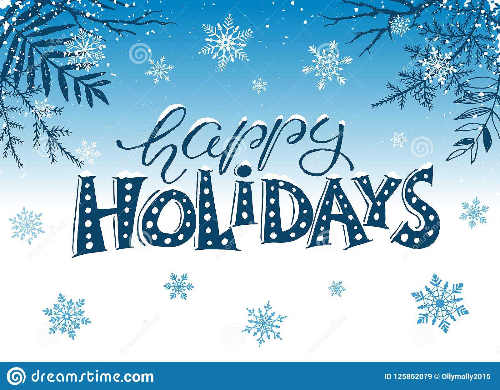 Happy Holidays Greeting Card Stock Vector – Illustration Of Regarding Happy Holidays Card Template