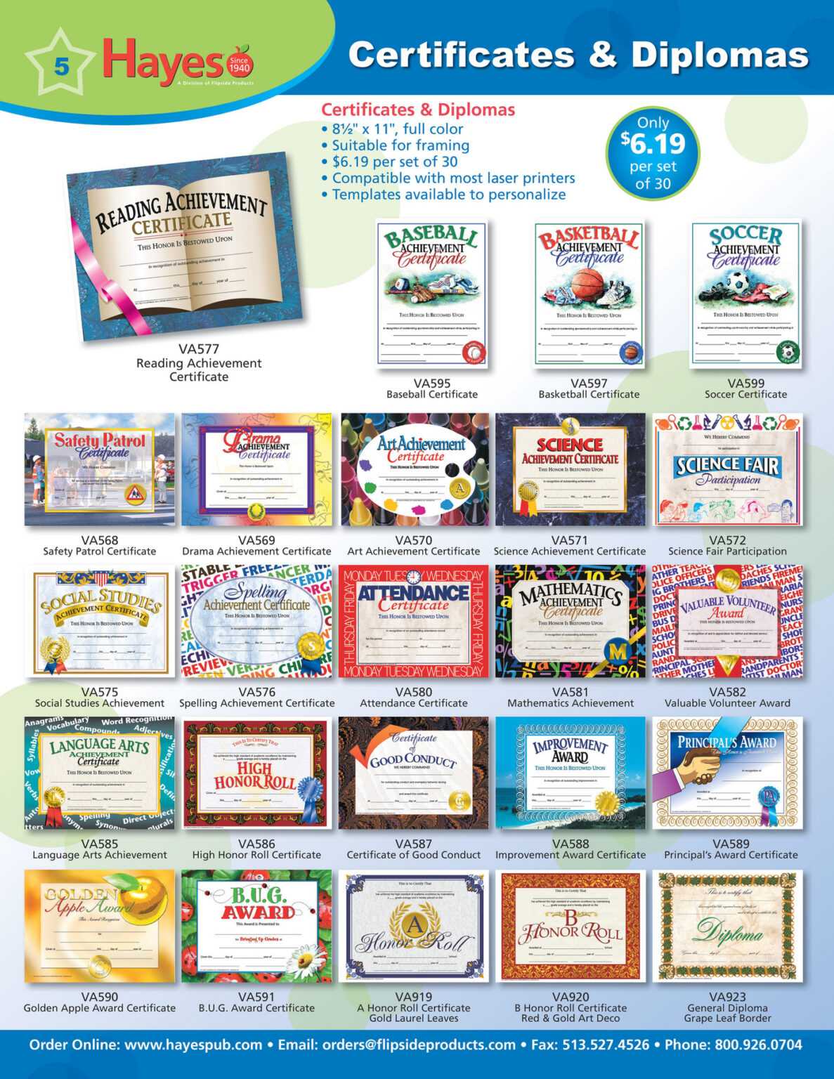 Hayes School Publishing Educational School Supplies K 12 Pertaining To Hayes Certificate