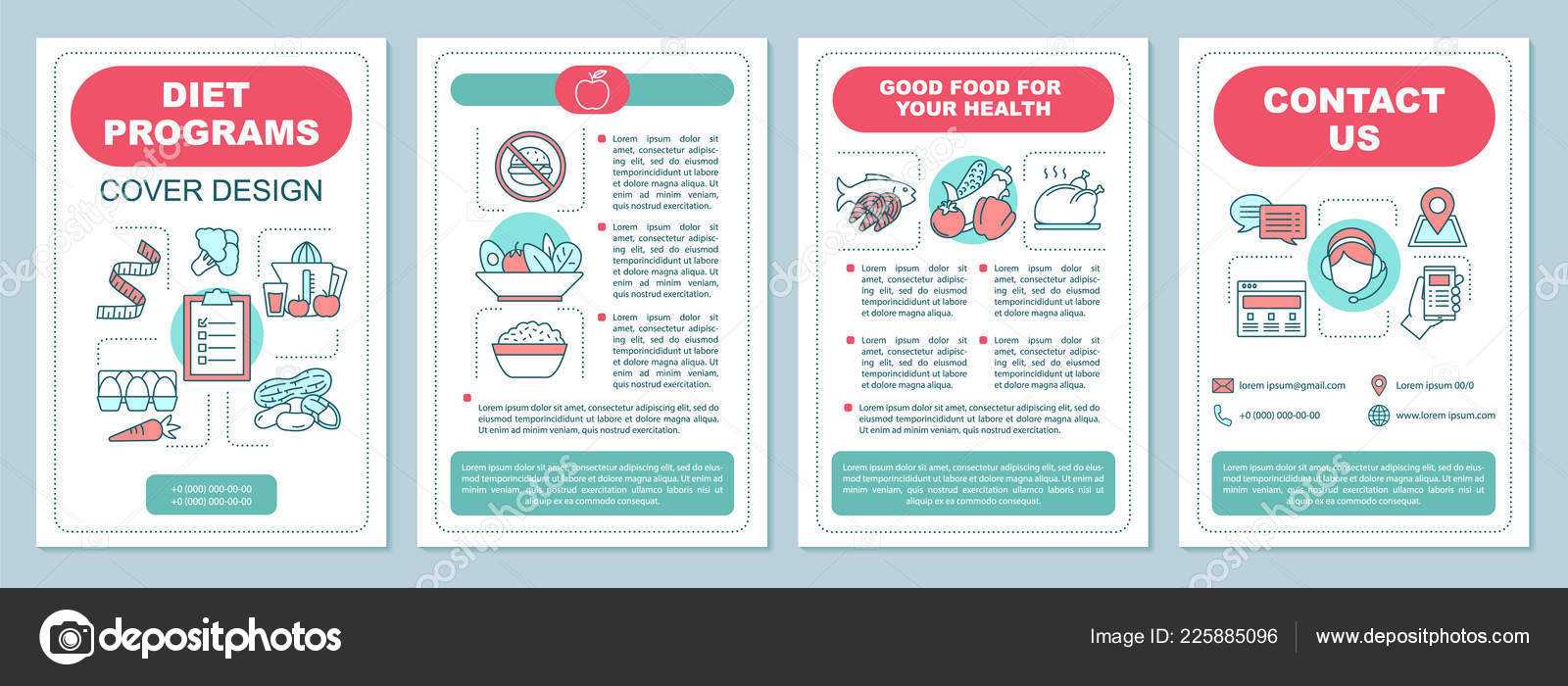 Healthy Nutrition Brochure Template Layout Dieting Program Throughout Nutrition Brochure Template