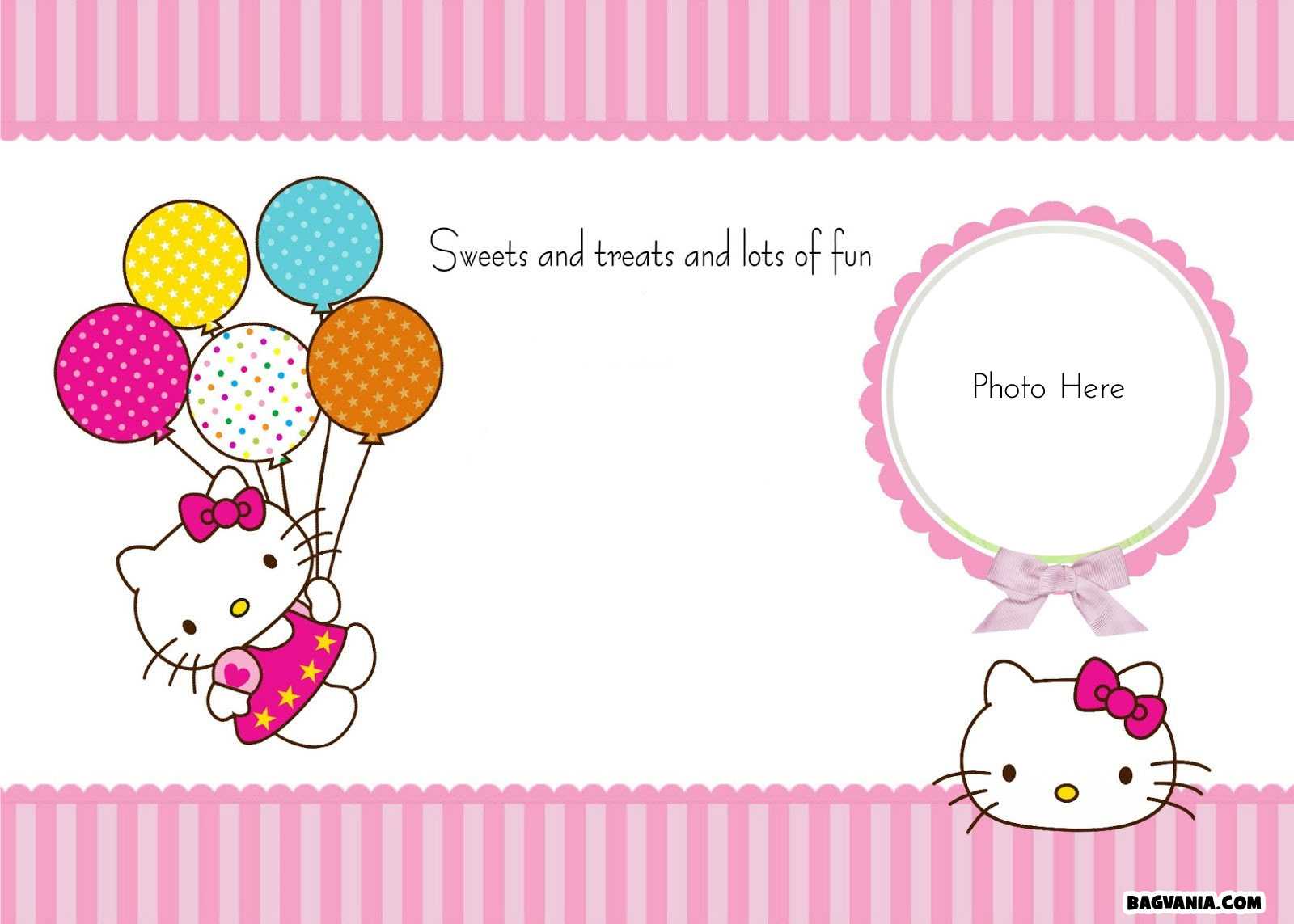 Hello Kitty Birthday Party Ideas – Invitations, Dress Regarding Hello Kitty Birthday Banner Template Free