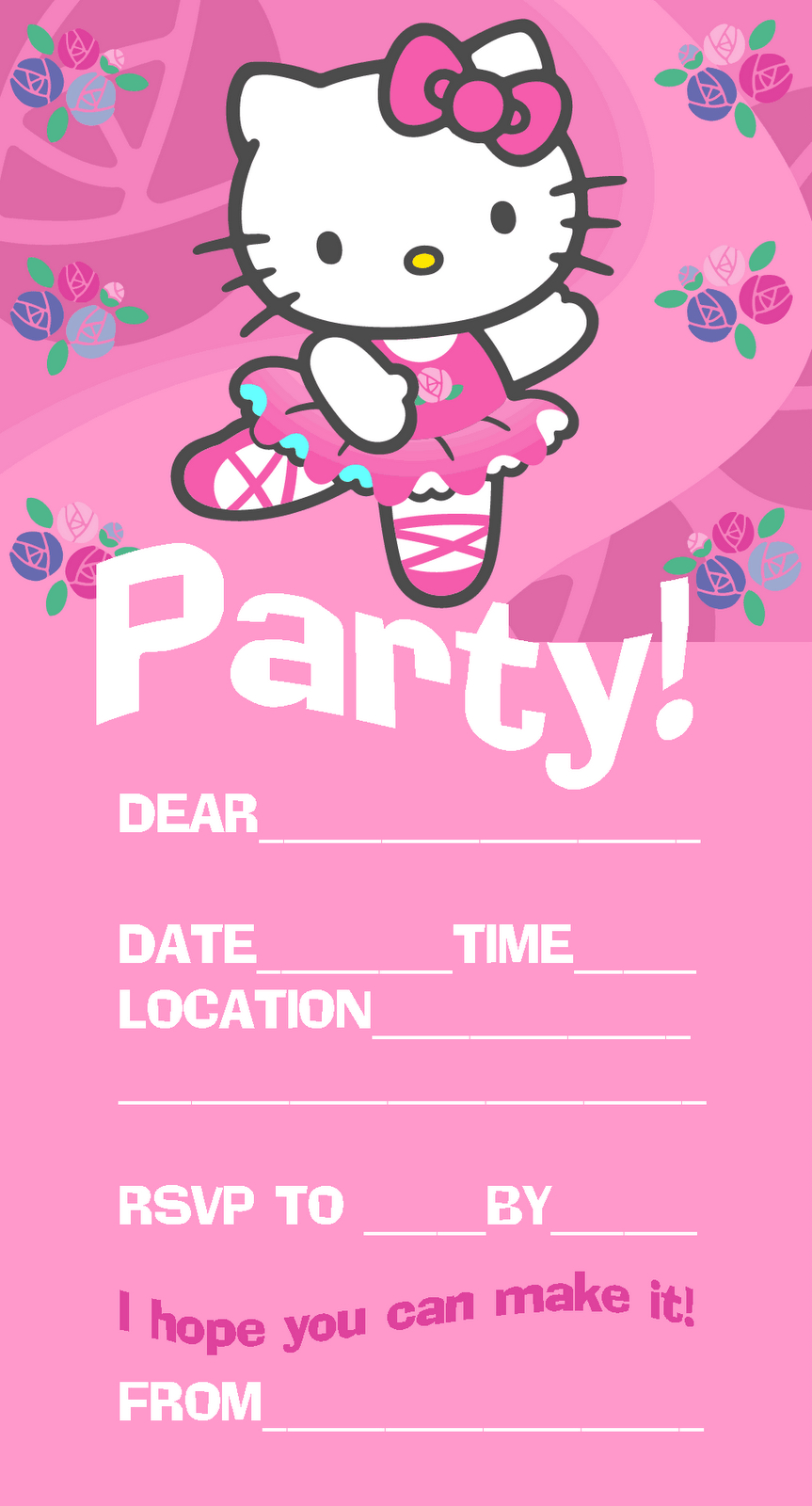 Hello Kitty Invitation Template Free – Sas Pertaining To Hello Kitty Banner Template