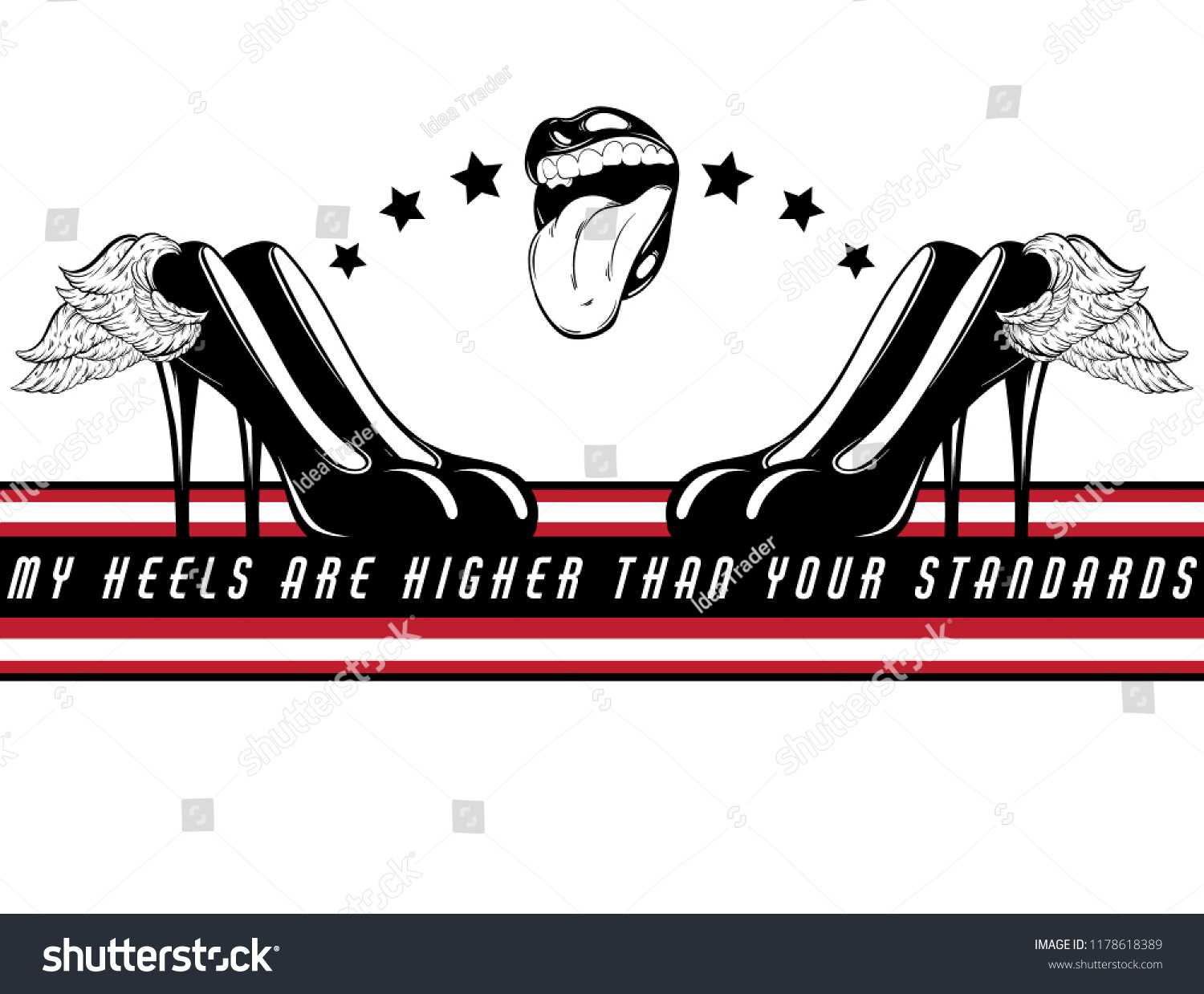 High Heels High Hopes Vector Hand Stock Vector (Royalty Free With Regard To High Heel Shoe Template For Card