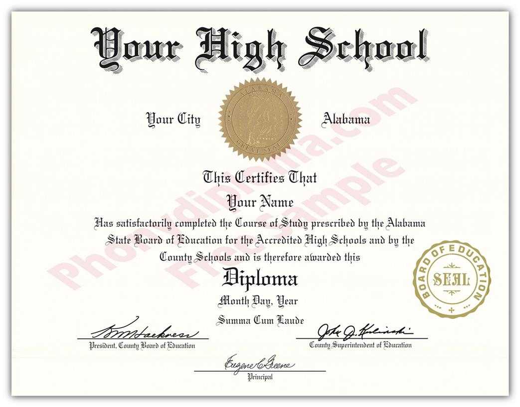 High School Diploma Certificate Template – Zohre For Fake Diploma Certificate Template