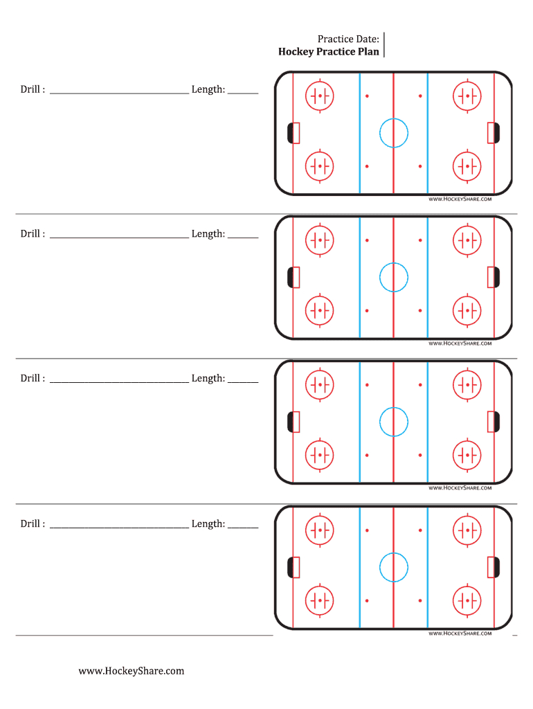Hockey Practice Sheeyts - Fill Online, Printable, Fillable Inside Blank Hockey Practice Plan Template