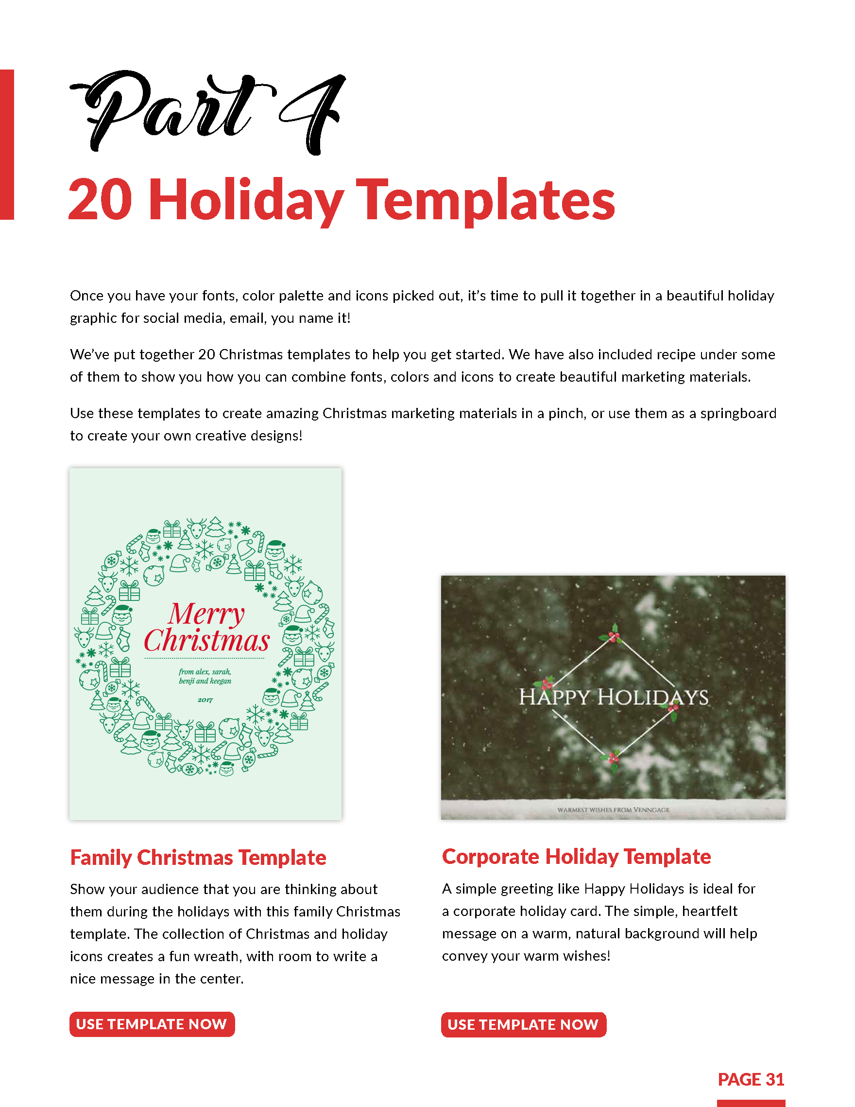 Holiday Marketing Kit From Hubspot And Venngage Throughout Holiday Card Email Template