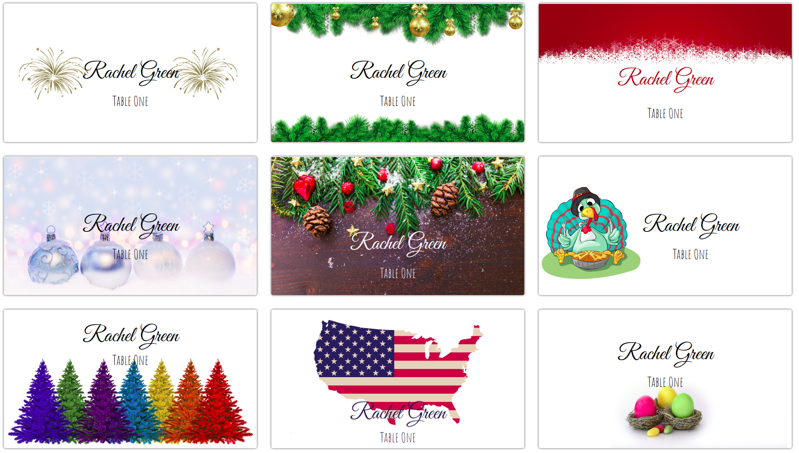 Holiday Place Cards Template – Mahre.horizonconsulting.co For Christmas Table Place Cards Template