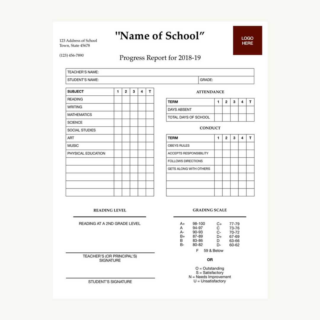 Homeschool Report Card Template – Prism Perfect Throughout Homeschool Report Card Template