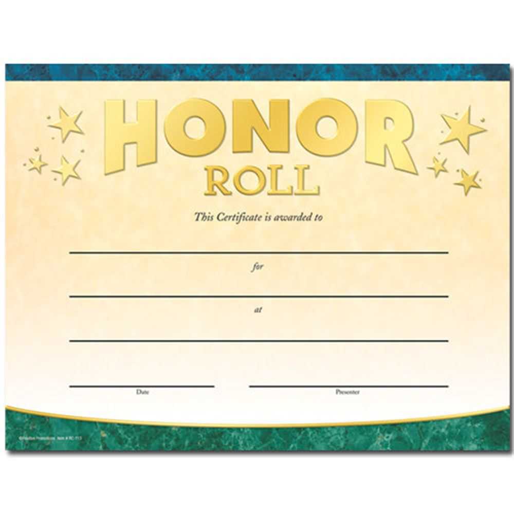 Honor Roll Certificates – Zohre.horizonconsulting.co Regarding Honor Roll Certificate Template