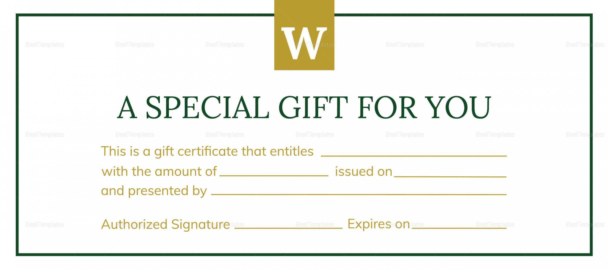 Hotel Gift Certificate Template With Regard To This Entitles The Bearer To Template Certificate