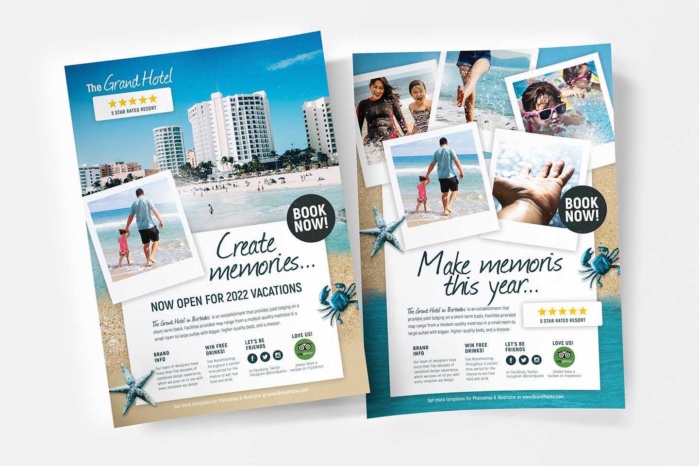 Hotel Poster Template - Psd, Ai & Vector - Brandpacks In Hotel Brochure Design Templates