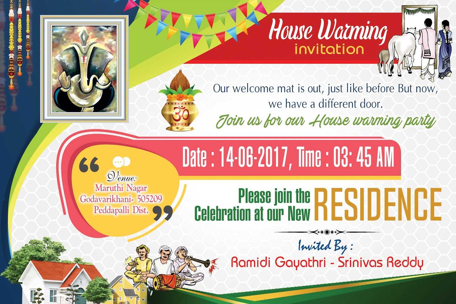 Housewarming Invitation Card Psd Template Free Download With Regard To Free Housewarming Invitation Card Template