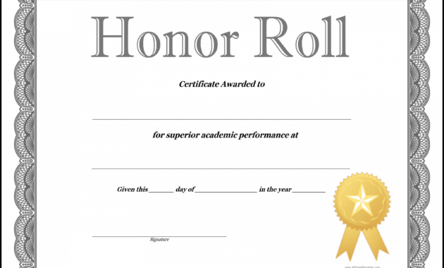 How To Craft A Professionallooking Honor Roll Certificate intended for Honor Roll Certificate Template