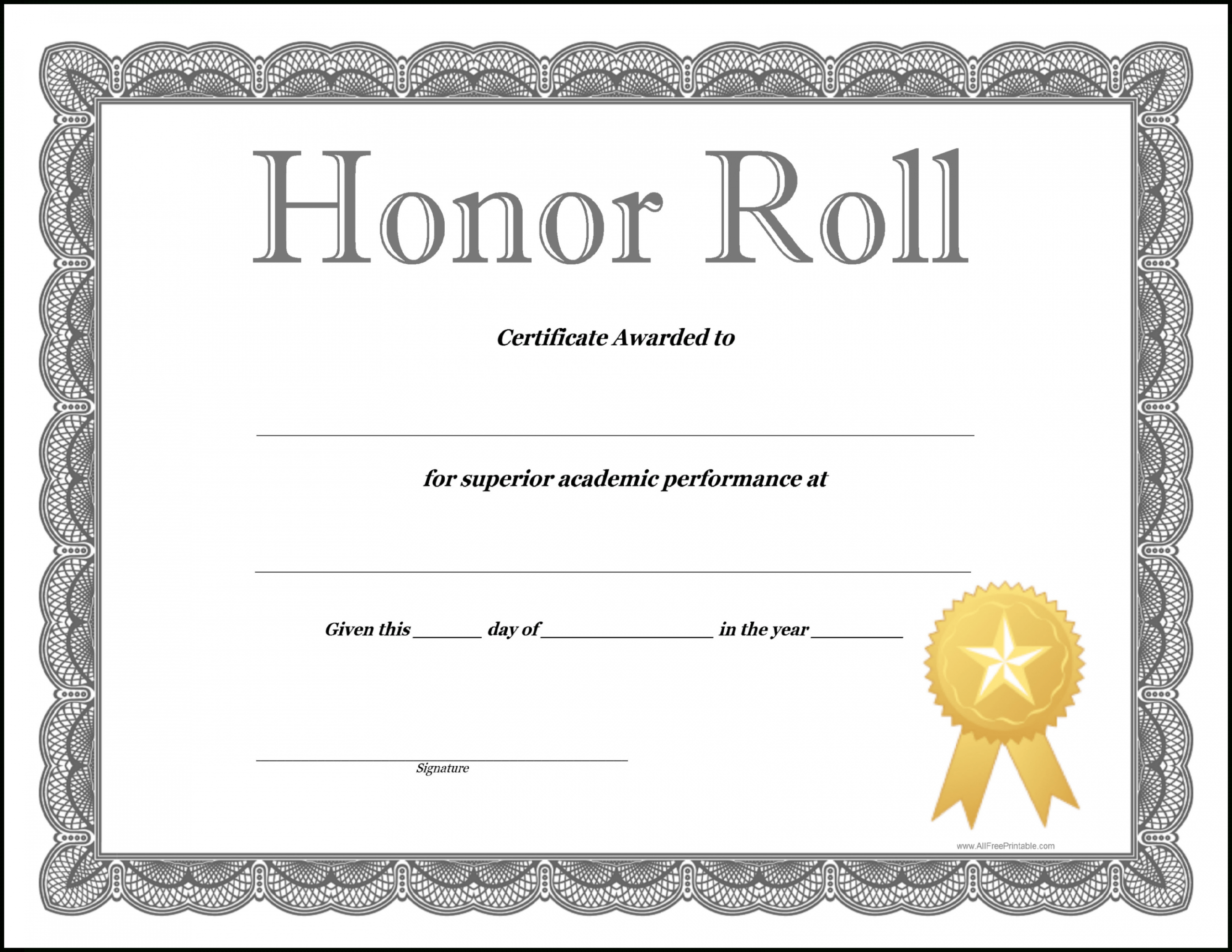 How To Craft A Professionallooking Honor Roll Certificate Intended For Honor Roll Certificate Template