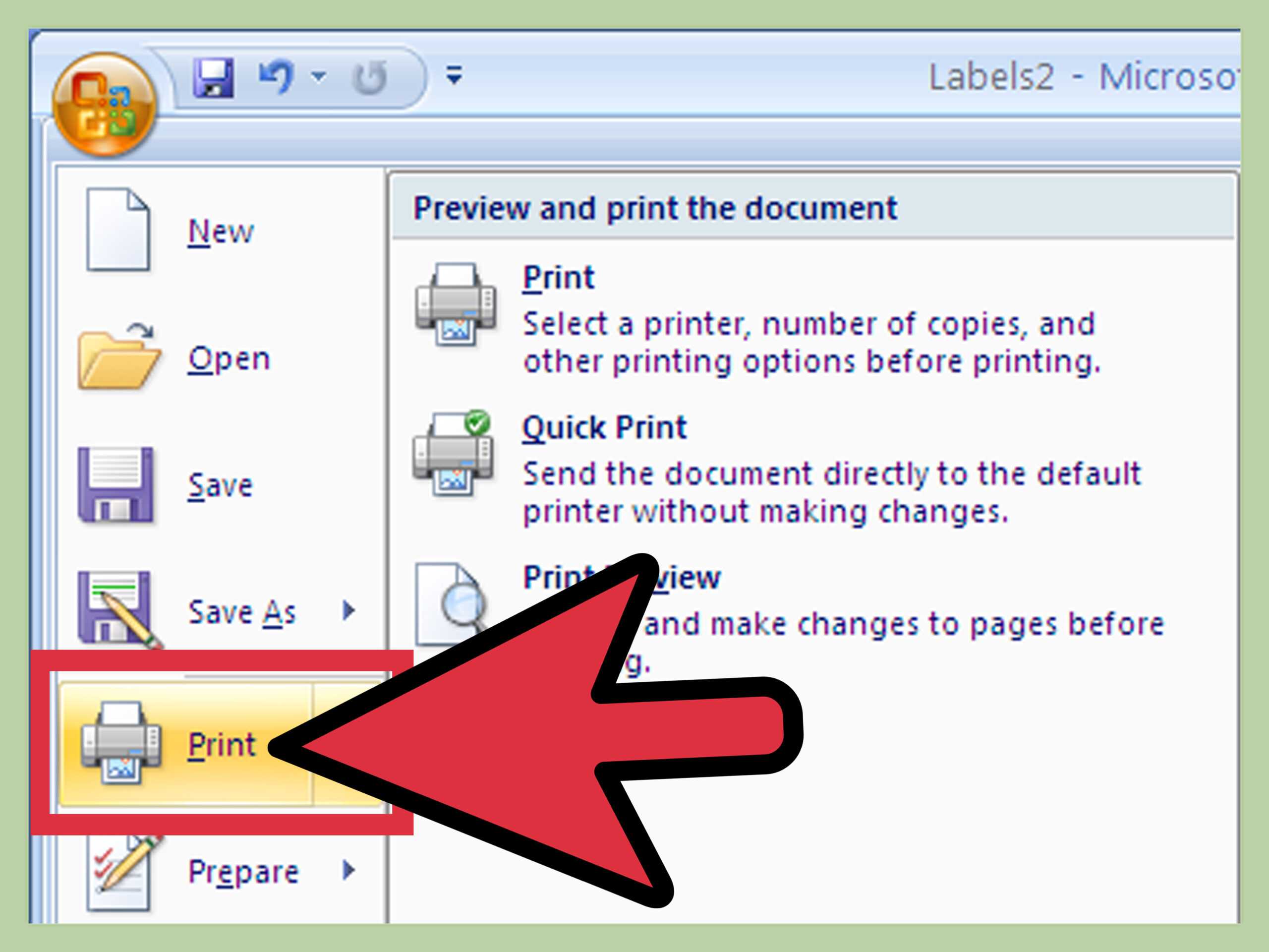 How To Create Labels Using Microsoft Word 2007: 13 Steps Pertaining To Microsoft Word Sticker Label Template