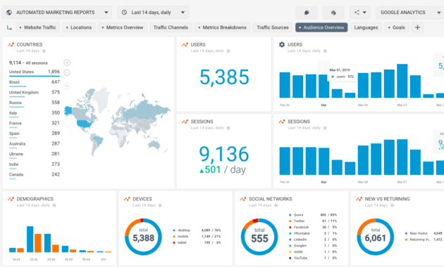 How To Create Seo Dashboard Using Google Analytics Audience with regard to Website Traffic Report Template