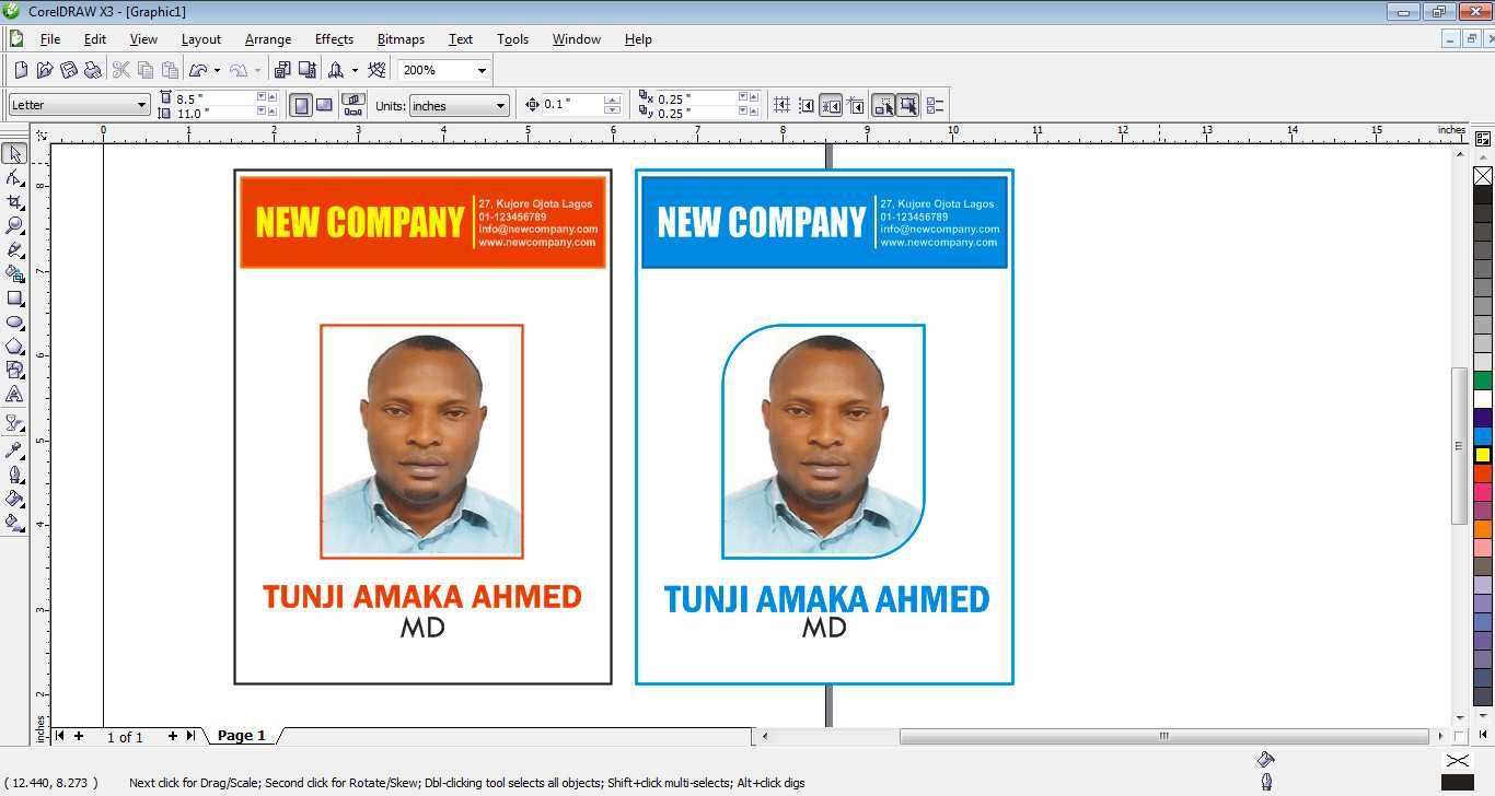 How To Design Id Card In Coreldraw – Free Tutorials For For Id Card Template For Microsoft Word