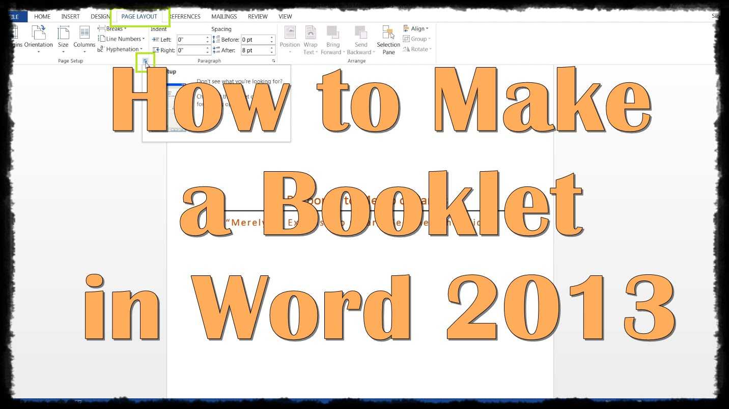 How To Make A Booklet In Word 2013 For How To Create A Template In Word 2013
