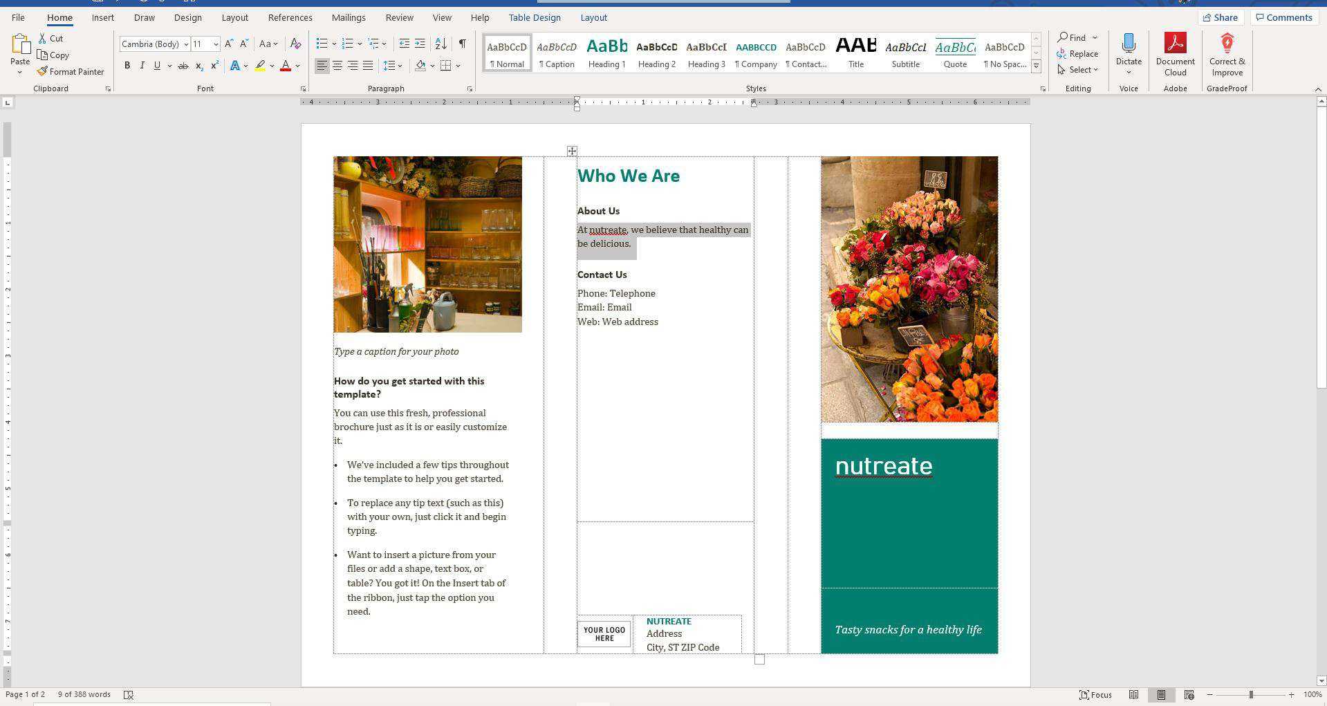 How To Make A Brochure On Microsoft Word For How To Create A Template In Word 2013