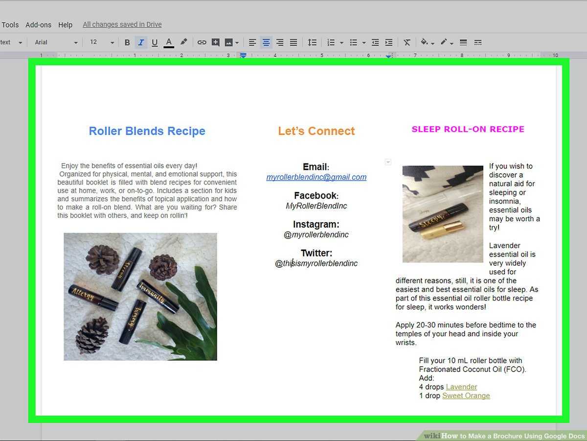 How To Make A Brochure Using Google Docs (With Pictures Pertaining To Brochure Templates Google Docs