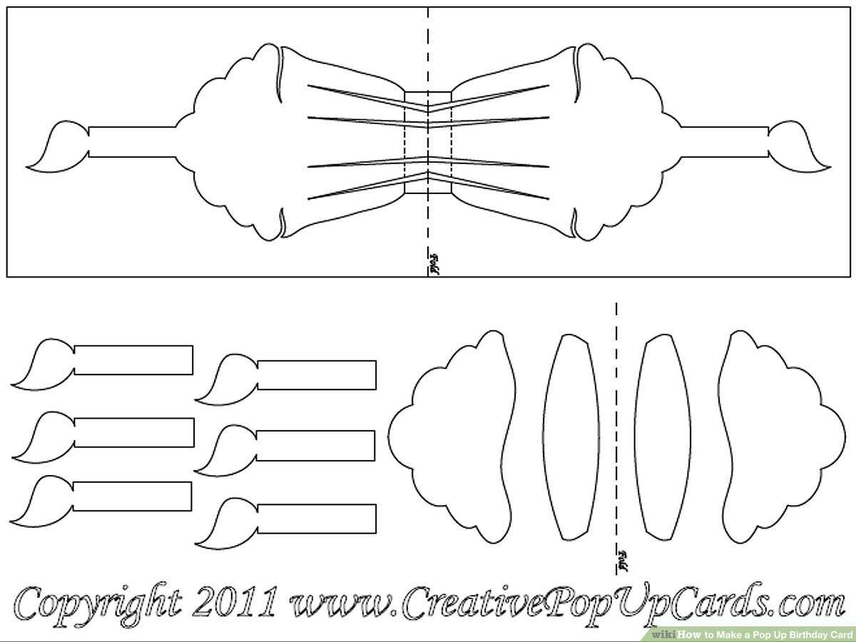 How To Make A Pop Up Birthday Card: 13 Steps (With Pictures) Regarding Printable Pop Up Card Templates Free