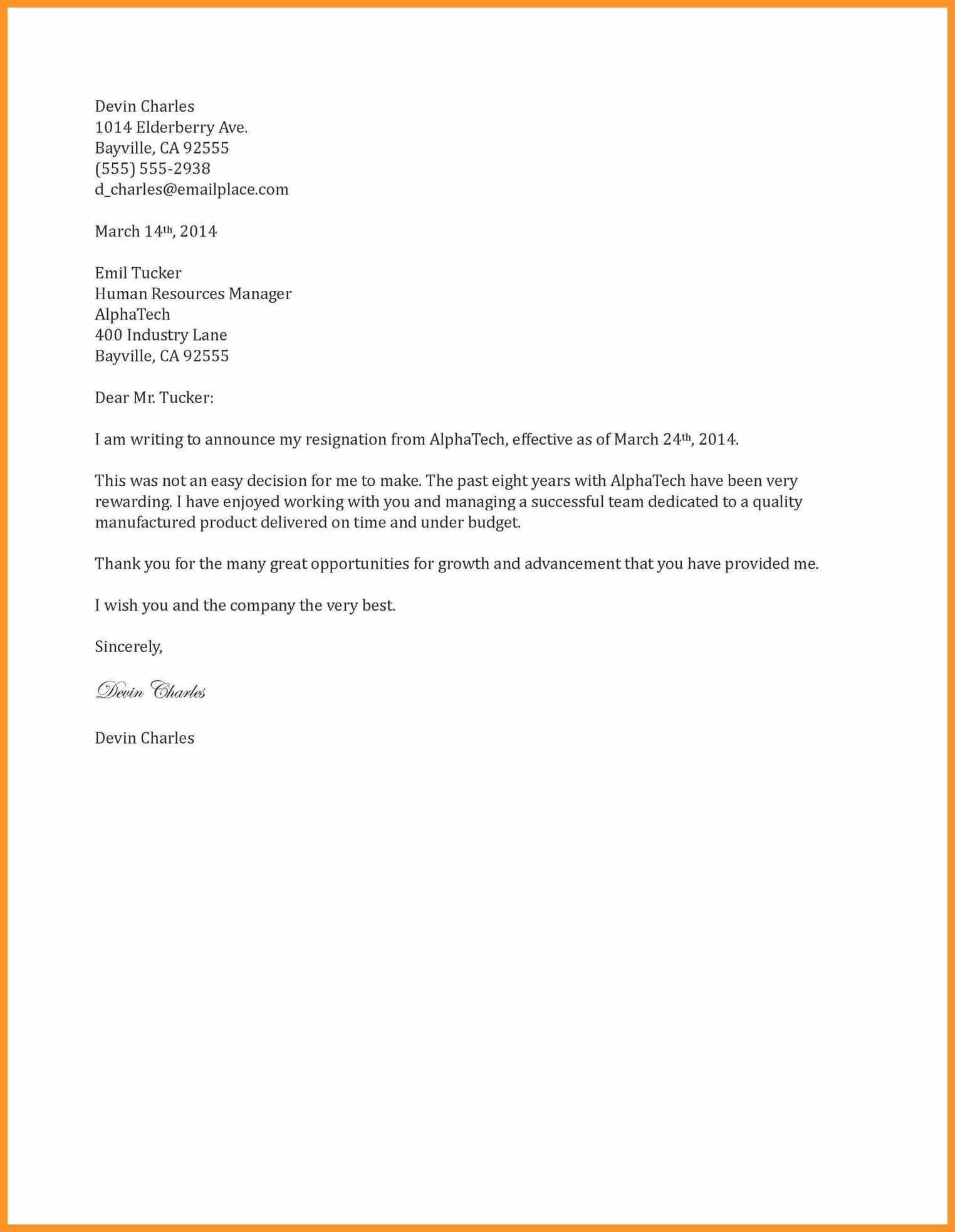 How To Make A Two Week Notice Letter | Bio Letter Format In 2 Weeks Notice Template Word