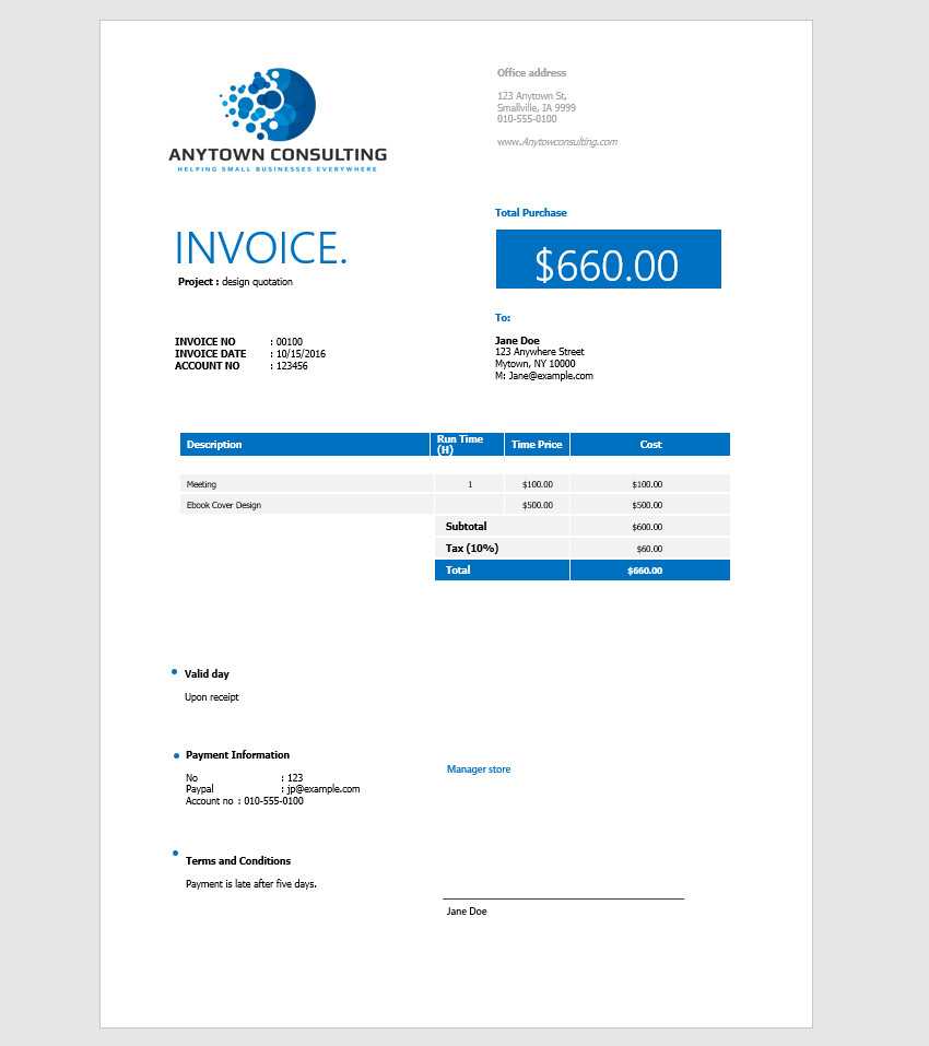 How To Make An Invoice In Word: From A Professional Template With Web Design Invoice Template Word