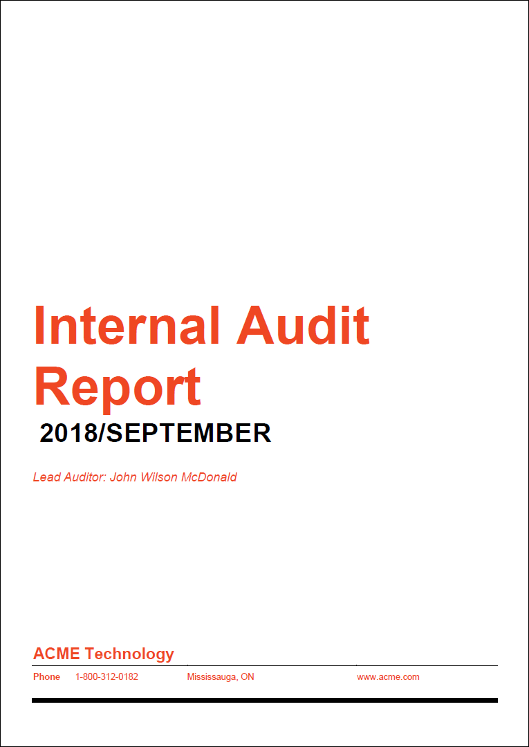 How To Prepare A High Impact Internal Audit Report For Iso 9001 Internal Audit Report Template