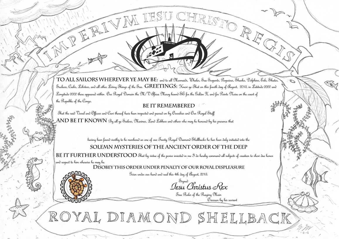 How To Turn Slimy Polliwogs Into Trusty Shellbacks | Jay On With Crossing The Line Certificate Template