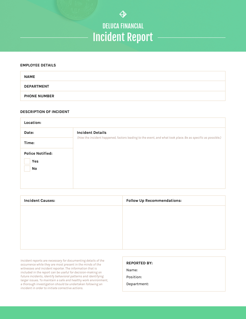 How To Write An Effective Incident Report [Examples + For Computer Incident Report Template