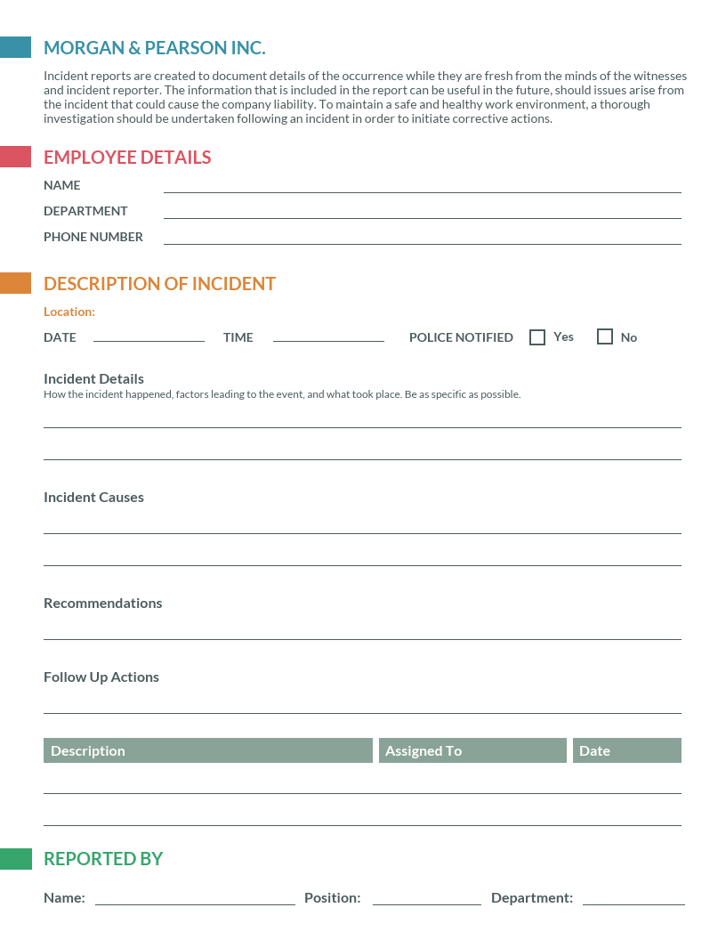 How To Write An Effective Incident Report [Examples + For Ir Report Template
