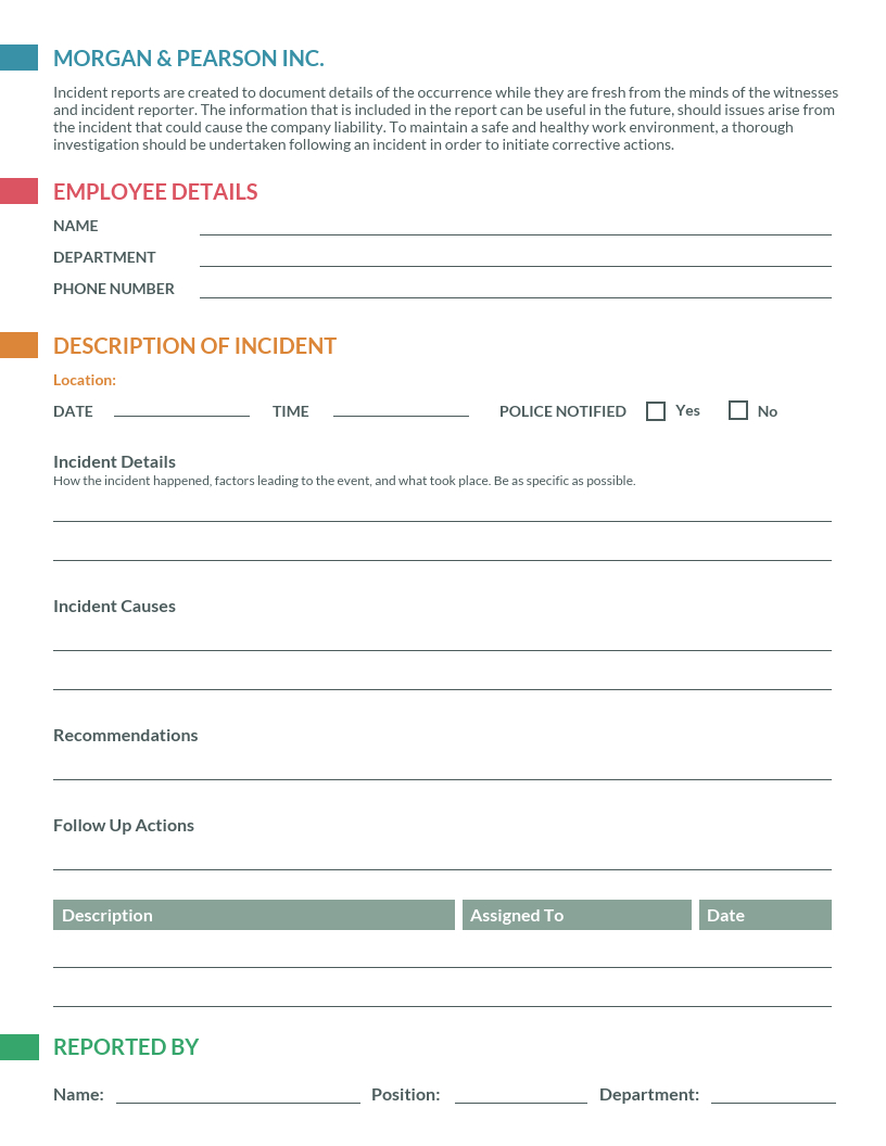 How To Write An Effective Incident Report [Examples + For Shop Report Template