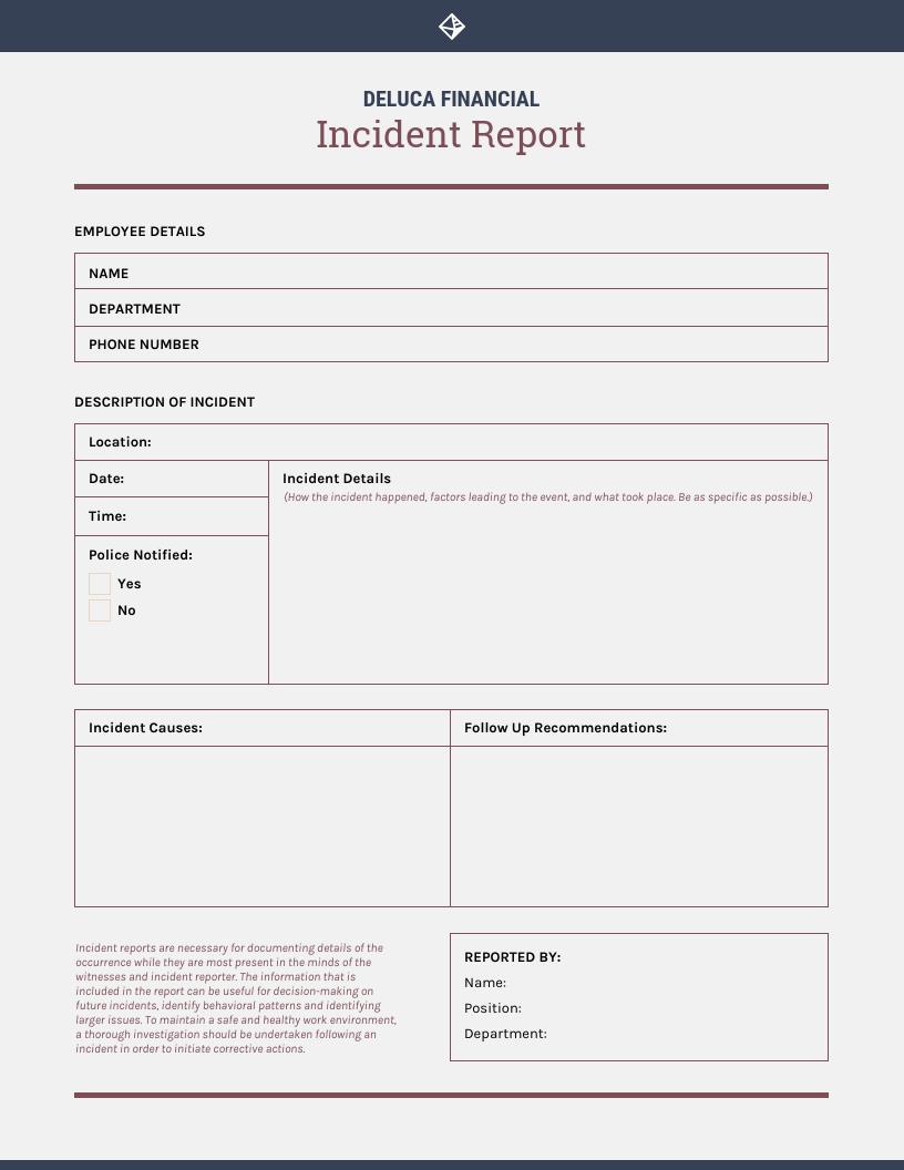 How To Write An Effective Incident Report [Examples + In Incident Report Register Template