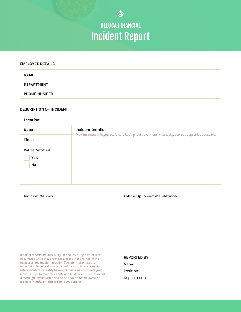 How To Write An Effective Incident Report [Examples + Intended For It Issue Report Template