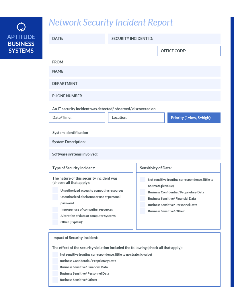 How To Write An Effective Incident Report [Examples + Within Incident Report Log Template