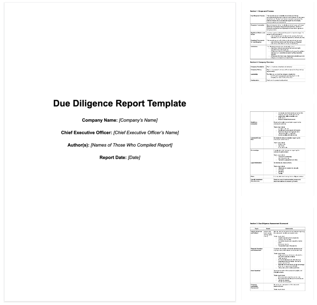 How To Write Due Diligence Report For M&a [+ Sample] Inside Vendor Due Diligence Report Template
