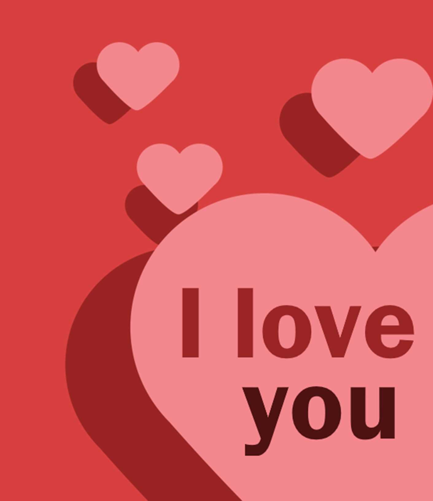 I Love You Card (Quarter Fold) Intended For Quarter Fold Greeting Card Template