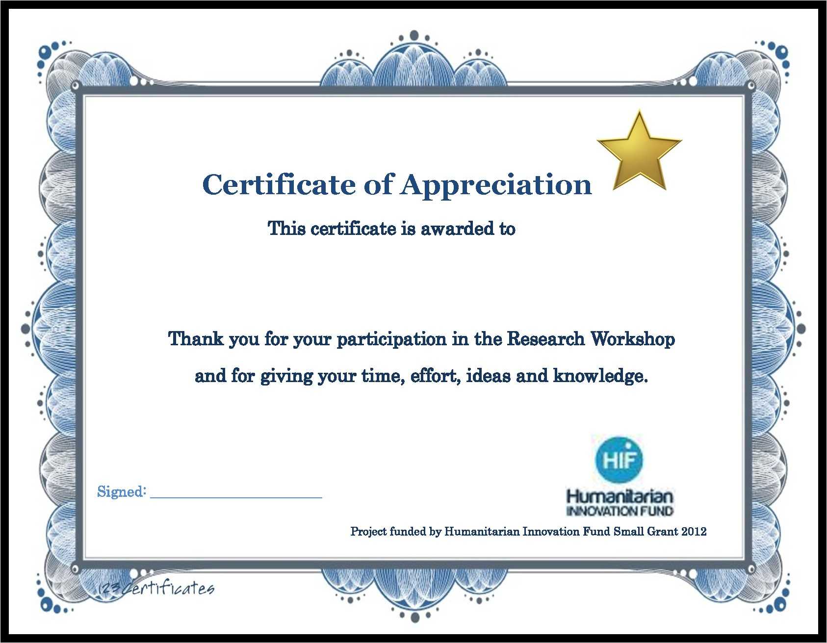 I Owe You Certificates – Zohre.horizonconsulting.co For Certificate Of Participation In Workshop Template