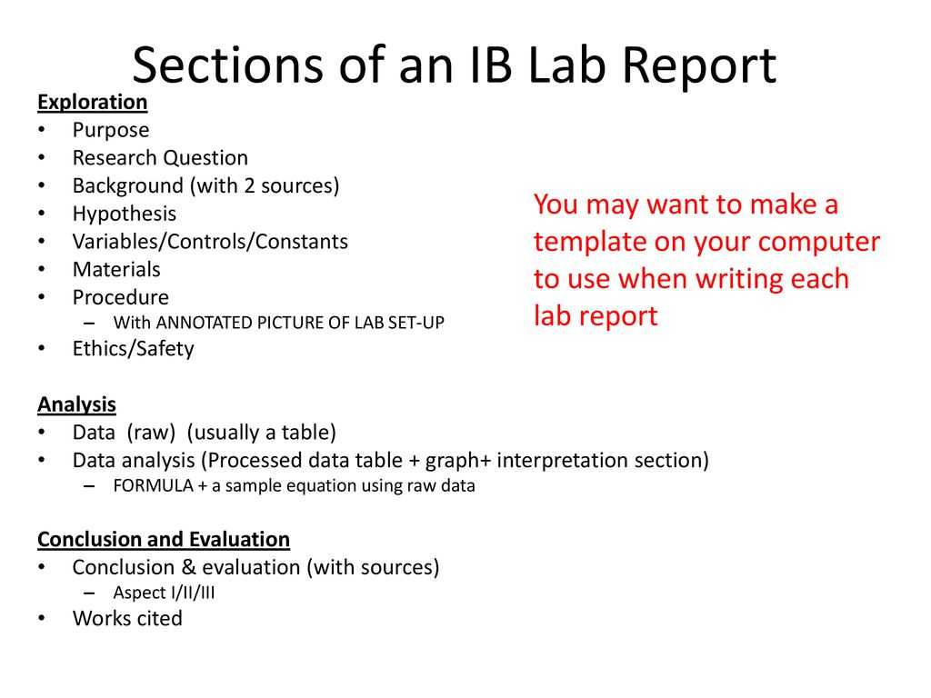 Ib Biology Lab Report Guidelines – Ppt Download Pertaining To Ib Lab Report Template