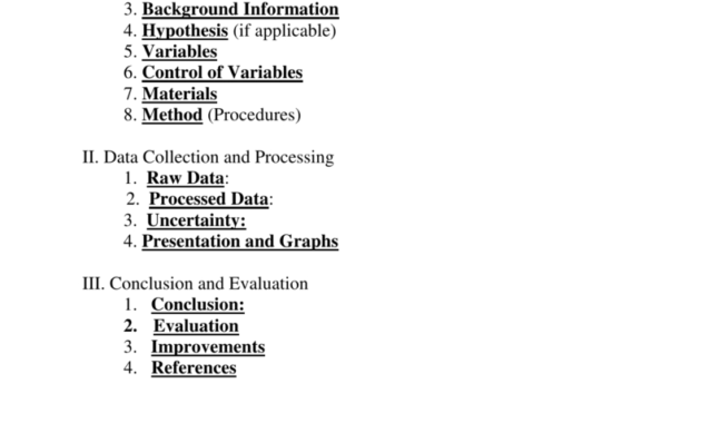 Ib Biology Lab Report Template for Science Lab Report Template