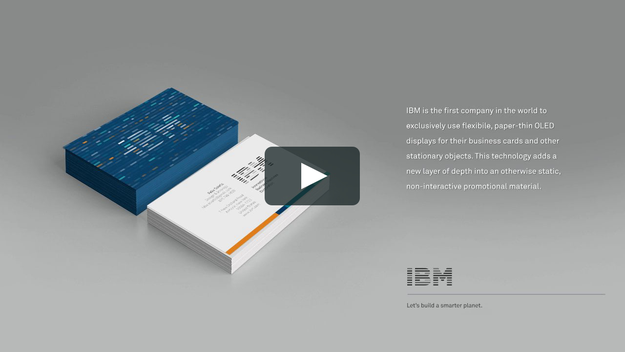 Ibm Oled Business Cards With Regard To Ibm Business Card Template