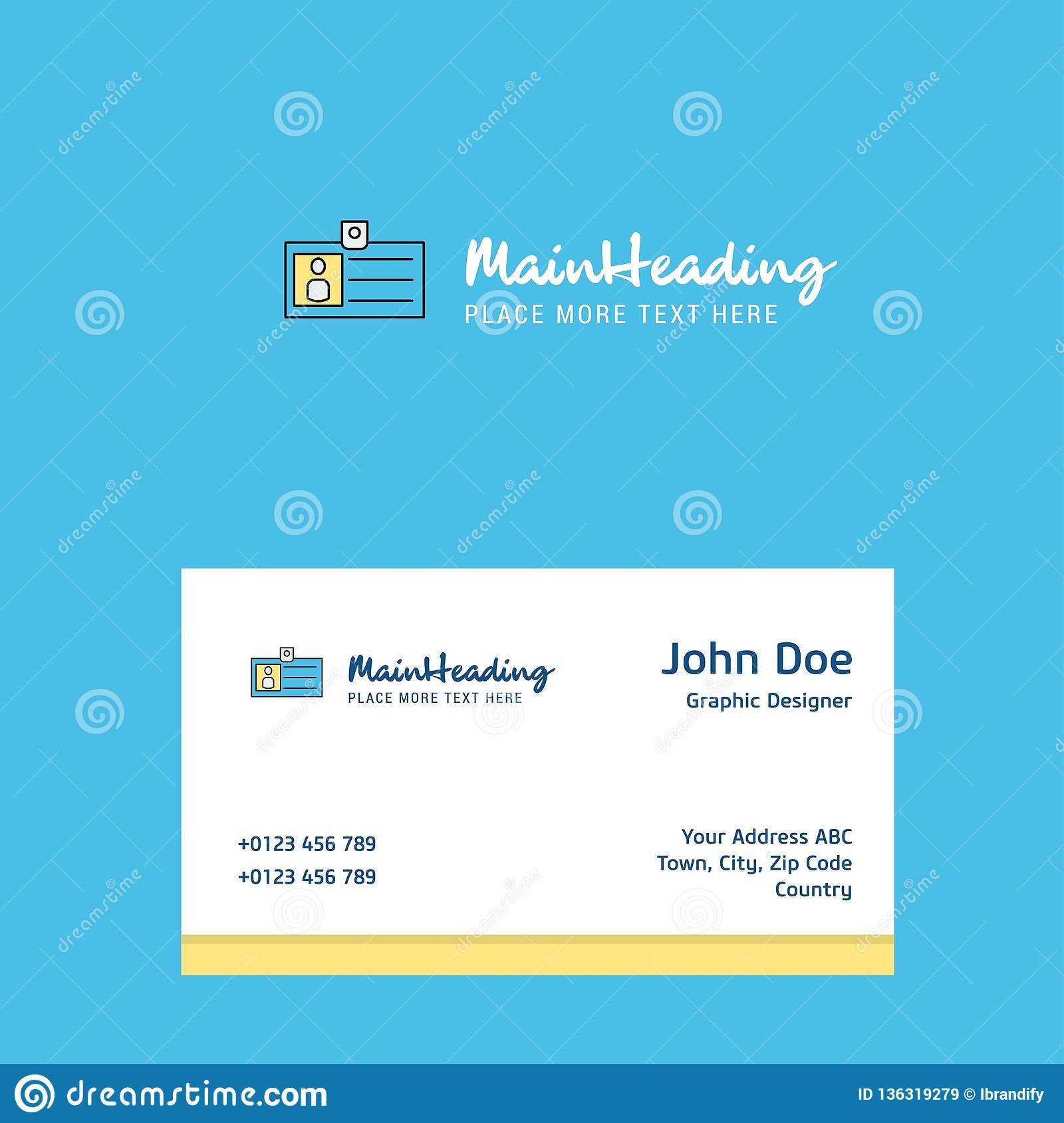 Id Card Logo Design With Business Card Template. Elegant Within Media Id Card Templates